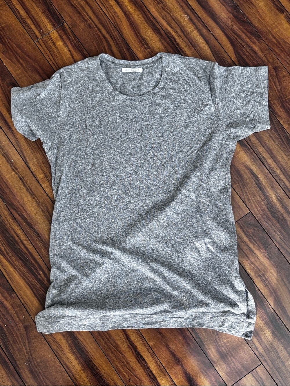 John Elliott Heather Gray Short Sleeve Crew Tee